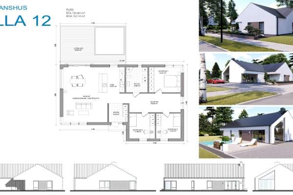 Nybyggnationen 1-plans villa 12 - Dennis Bygg AB - Plaatslagare & renovering i Skaane - 2